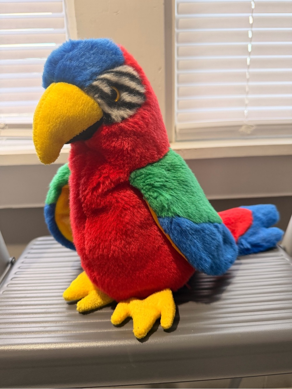 Ty Bright Multicolor Parrot Plush - Red Blue Green Yellow